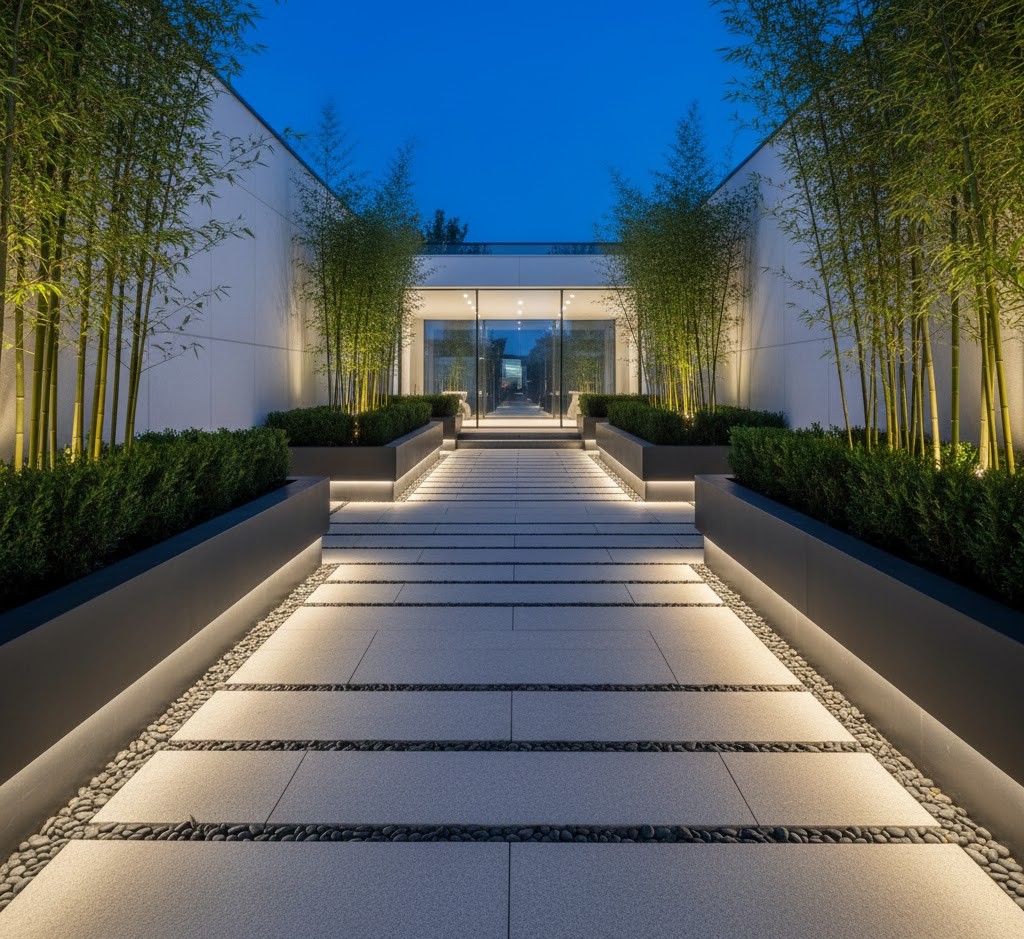 Modern tuinpad voorbeeld 1